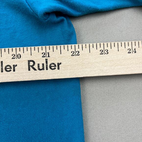 Vintage Blue T-Shirt Adult Small Oneita Blank Single Stitch Basic Made USA 90s - Picture 11 of 13